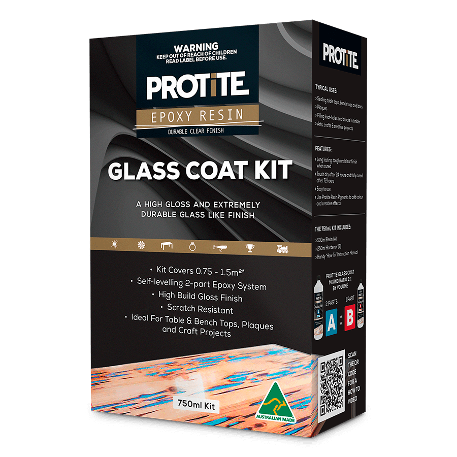 Glass Coat Resin Liquid Gloss Starter Kit Clear